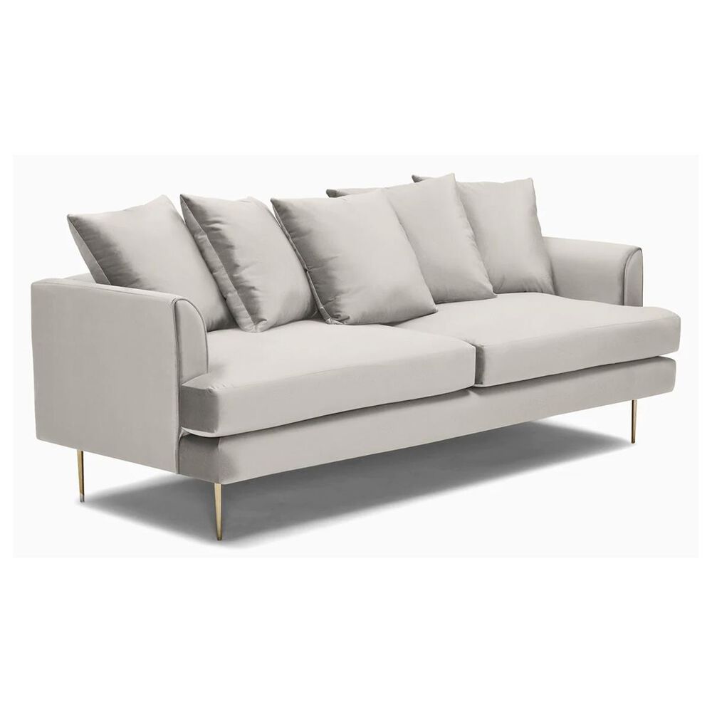 Joybird Aime Sofa in Tussah Snow Velvet and Gold, , large