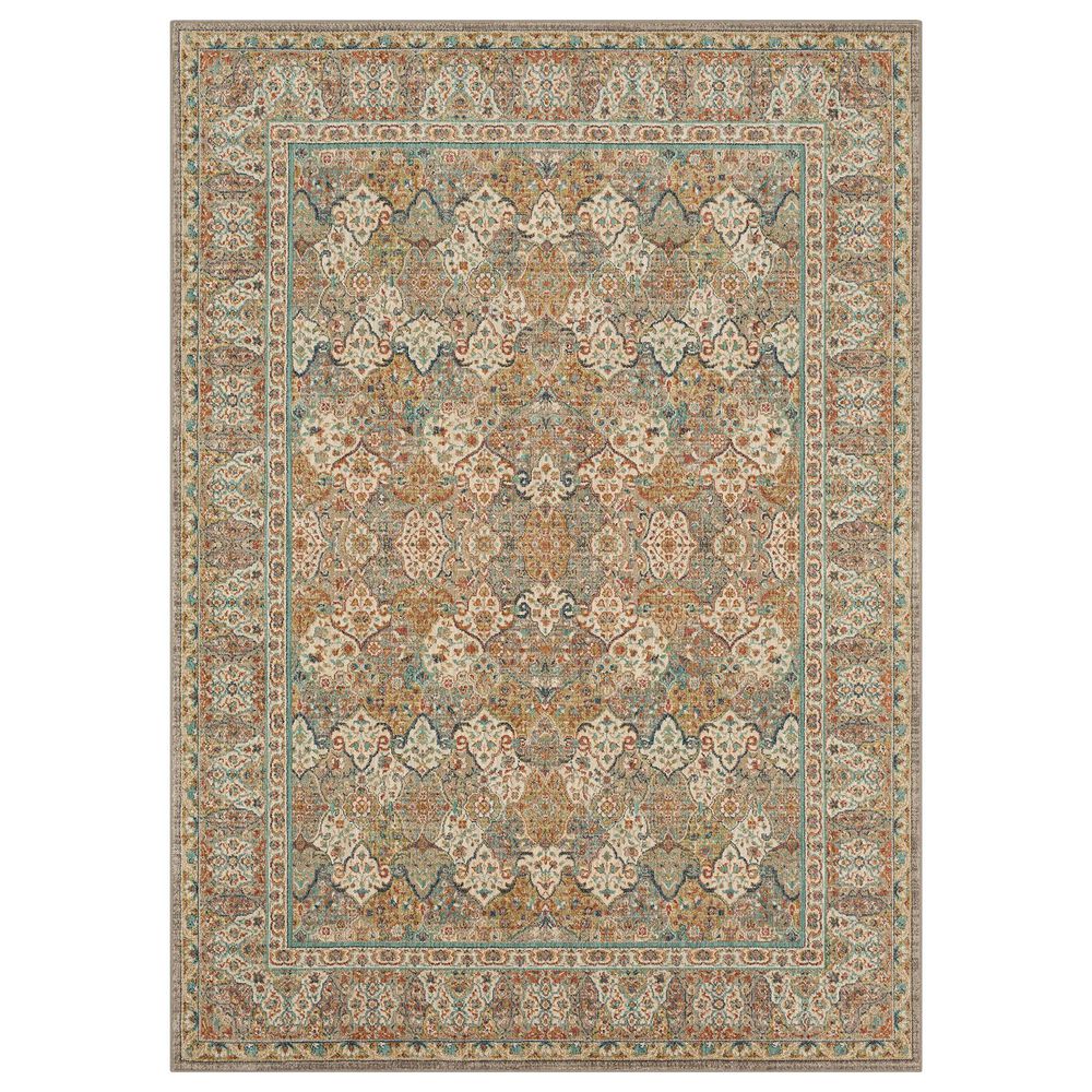 Karastan Estate Highgrove 2" x 3" Beige, Green, Blue, Coral, Purple and Grey Area Rug, , large