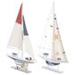 Maple and Jade 22" Coastal Sail Boat Sculpture in Blue and White (Set of 2), , large