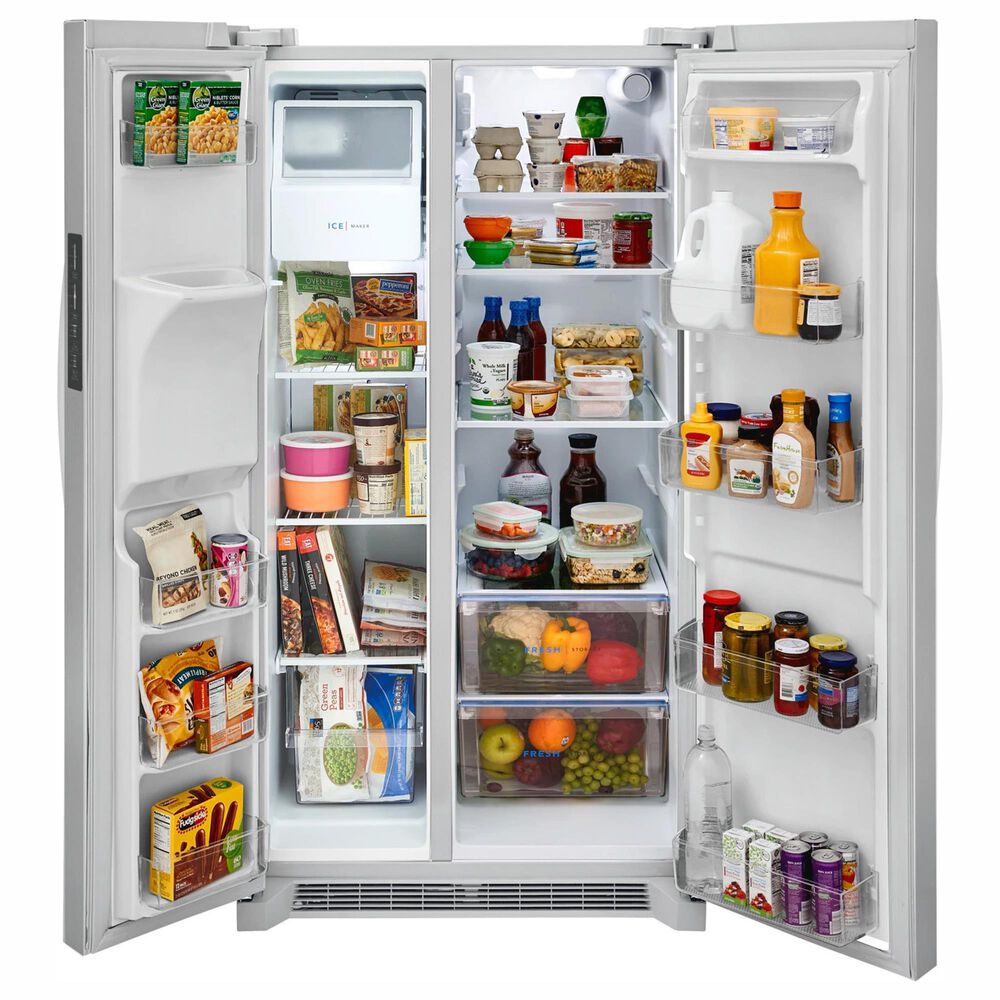 Frigidaire 25.6 Cu. Ft. Standard Depth Side-by-Side Refrigerator in White, , large