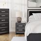 Ashley Zuraleus 2-Drawer Night Stand in Matte Black and Chrome, , large