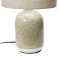 Teak Interiors Stoneware Table Lamp with Linen Shade in Taupe Reactive Glaze, , large
