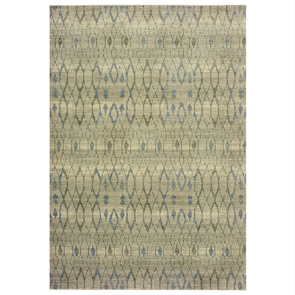 Oriental Weavers Raleigh 1807H 9"10" x 10"10" Ivory and Blue Area Rug, , large