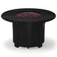 Winston Furniture Slat Top and Icon 5-Piece Round Firepit Chat Set in Textured Pewter, , large