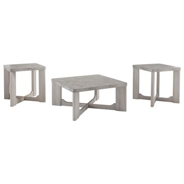 Ashley Garnilly 3-Piece Occasional Table Set in Whitewash, , large