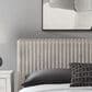 Ashley Zuraleus Queen Upholstered Platform Bed with Two Nightstands in Matte White, , large