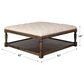 Vintage Furnishings Square Ottoman in Amore Beige Linen, , large