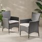 Hearth and Haven Malta Outdoor Dining Chair in Grey (Set of 2), , large