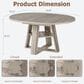 GARVEE 59" Oval Dining Table with Leaf in Light Ivory Gray - Table Only, , large