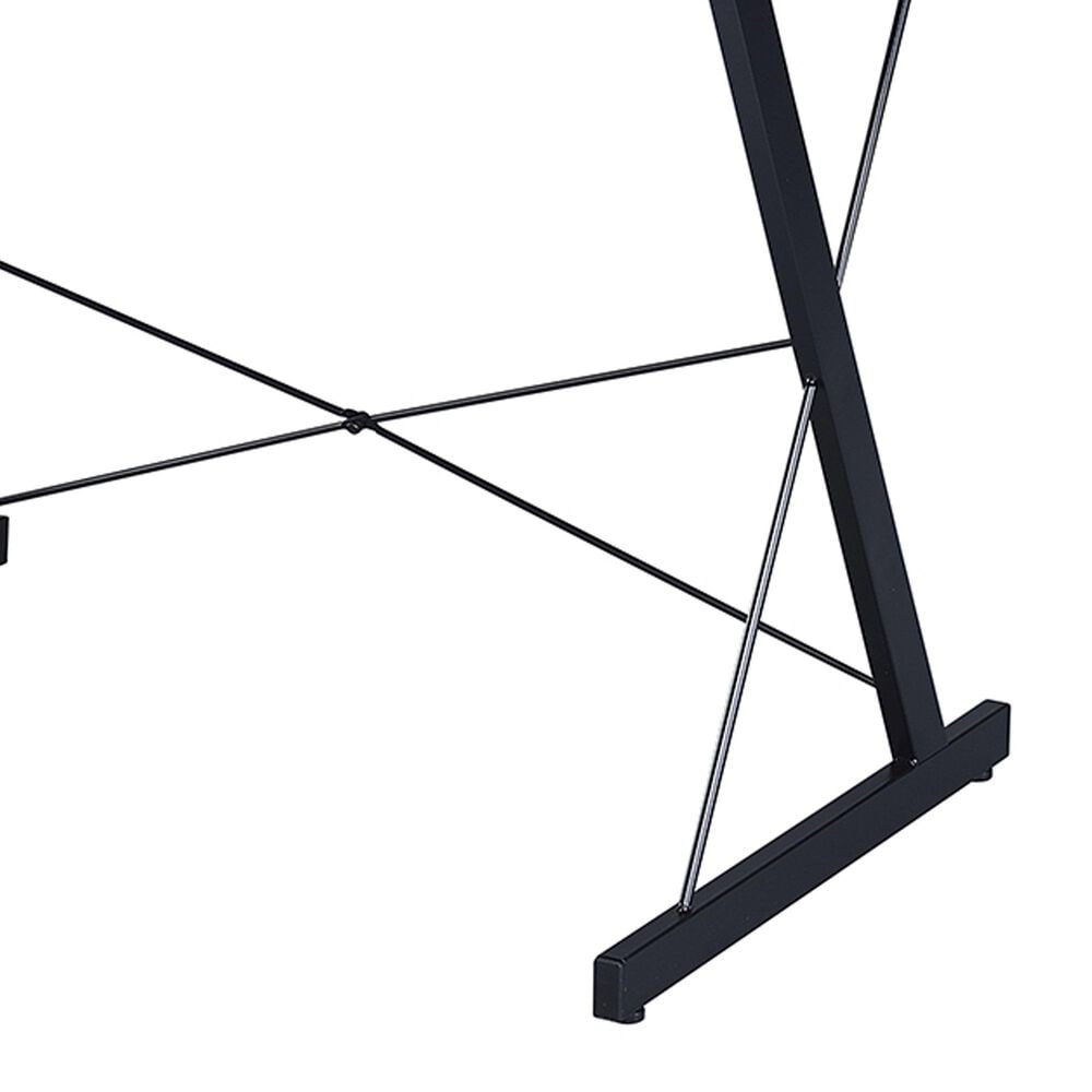 Rta Products Llc Carbon Computer Gaming Desk with Shelving in Black, , large