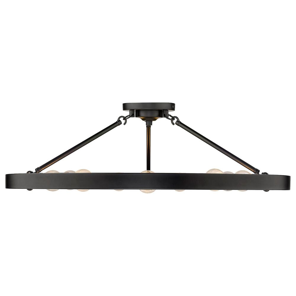 Golden Lighting Castile 9-Light Semi Flush in Matte Black, , large