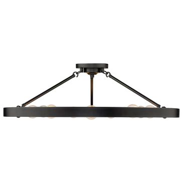 Golden Lighting Castile 9-Light Semi Flush in Matte Black, , large