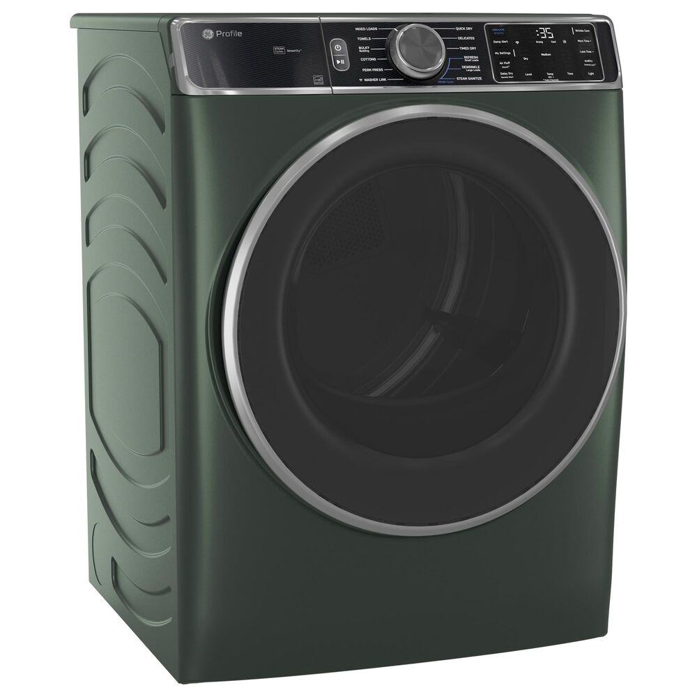GE Profile 7.8 Cu Ft Front Load Electric Steam Dryer in Jade Green, , large
