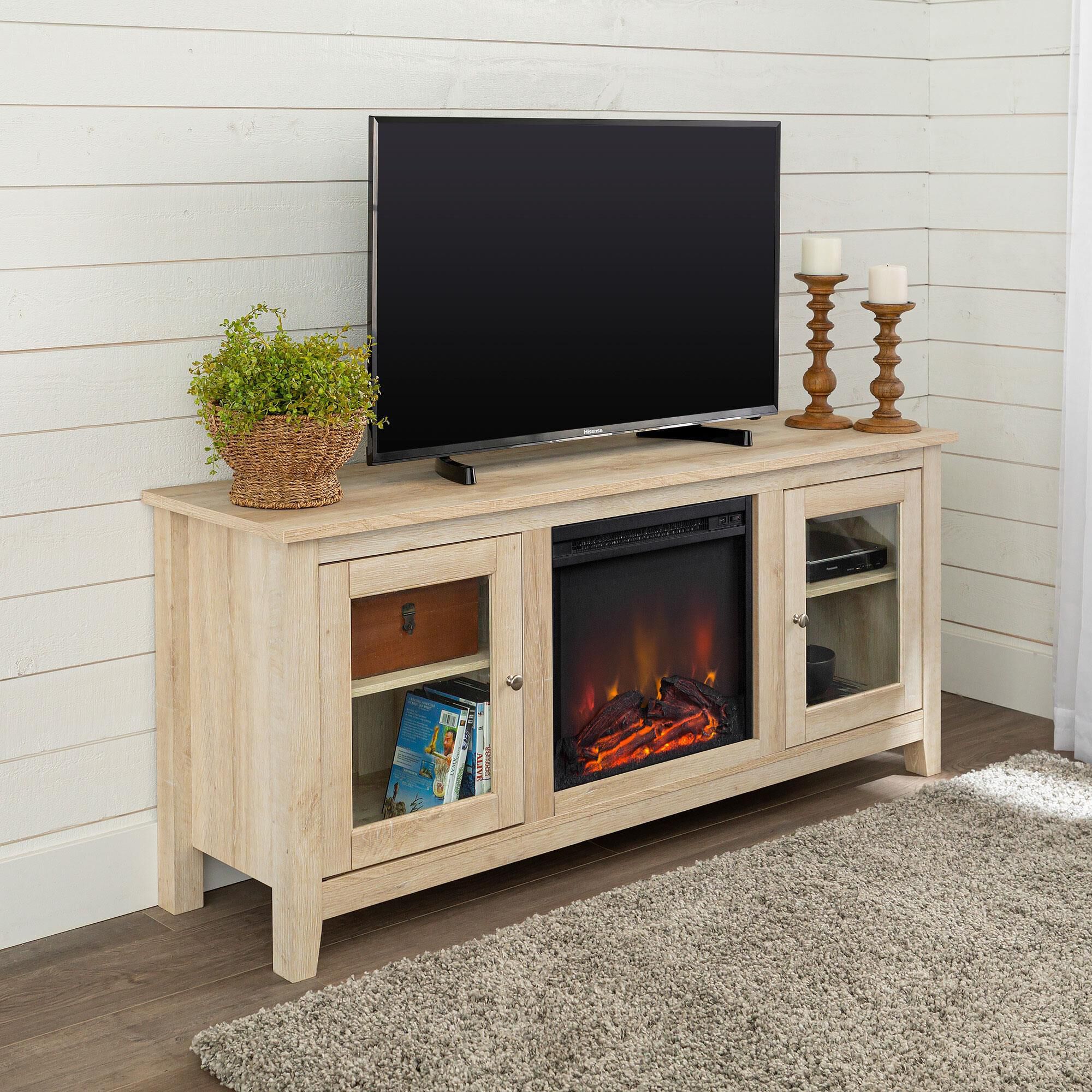 Walker edison electric fireplace tv stand sale
