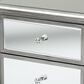 Baxton Studio Leonie 2-Drawer Nightstand in Silver/Mirror, , large