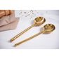 Pampa Bay Madera 10" Rectangular Salad Servers in Gold, , large