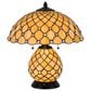 Cal Lighting Valetta Tiffany Table Lamp in Amber and Black, , large