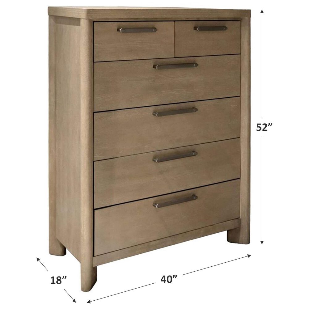 Golden Wave Furniture Pacific Grove Nightstand in Sand Dune, , large