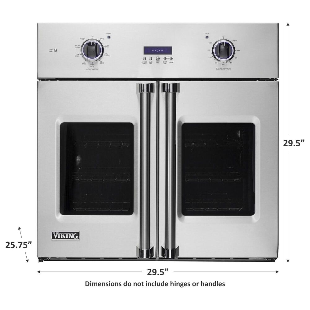 Viking Range 30&quot; Electric Single French Door Oven in Stainless Steel, , large