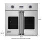 Viking Range 30" Electric Single French Door Oven in Stainless Steel, , large