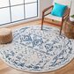 Safavieh Tulum TUL268C 6"7" Round Ivory and Navy Area Rug, , large
