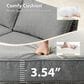 HOMLUX 4-Piece Patio Modular Sofa and Ottoman Set in Dark Gray, , large