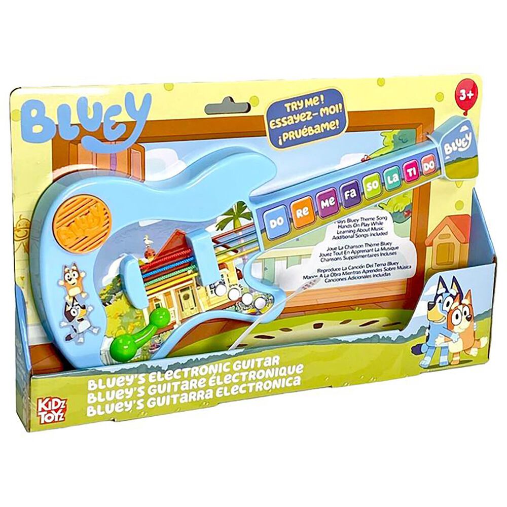 Bluey Music Time Band Electronic Guitar Musical Instrument in Blue, , large
