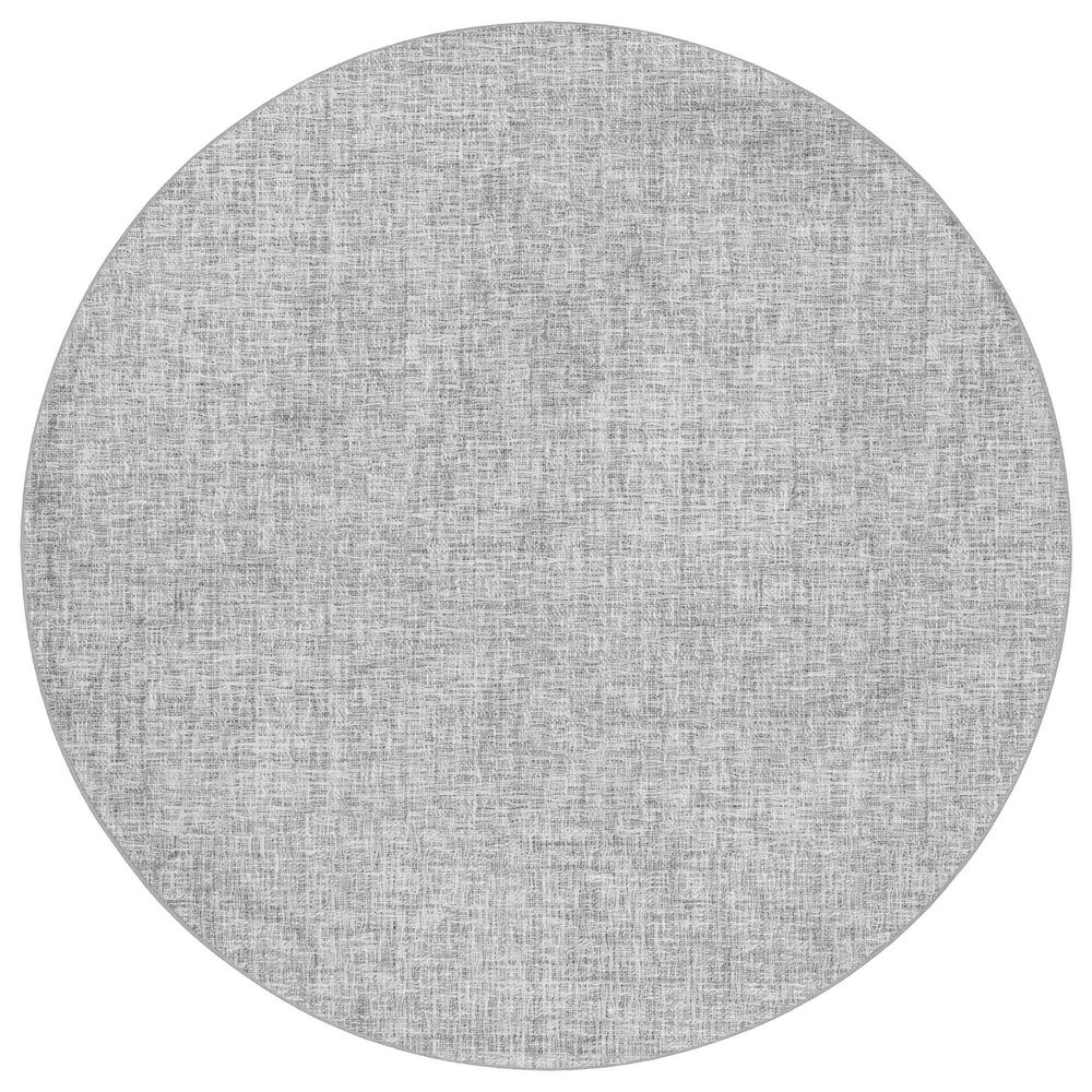 Dalyn Rug Company Voyage VY1 Silver 8" Round Area Rug, , large