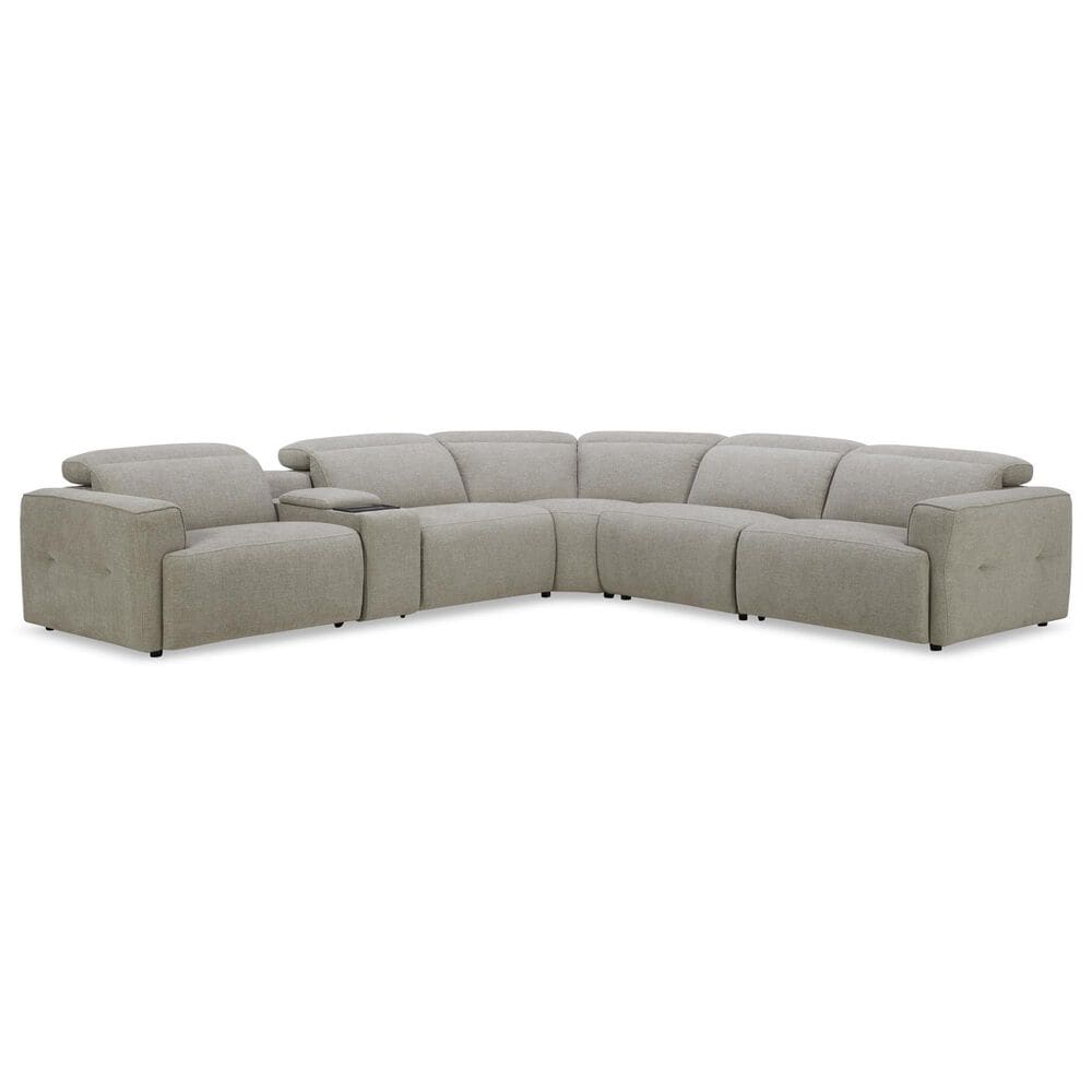 Interlochen 6-Piece Power Reclining Sectional in Brent Sand, , large