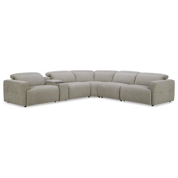 Interlochen 6-Piece Power Reclining Sectional in Brent Sand, , large