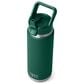 YETI Rambler 26 Oz Water Bottle with Color-Matched Straw Cap in Black Forest Green, , large