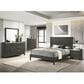 Lifestyle Enterprises 5-Piece Queen Panel Bedroom Set in Dark Grey, , large