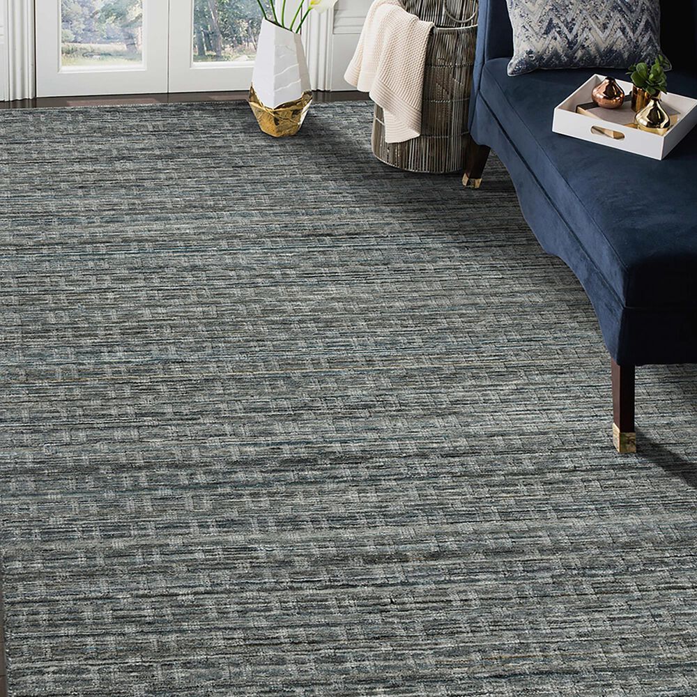 Amer Rugs Houston 7&#39;9&quot; x 9&#39;9&quot; Turq Gray Area Rug, , large