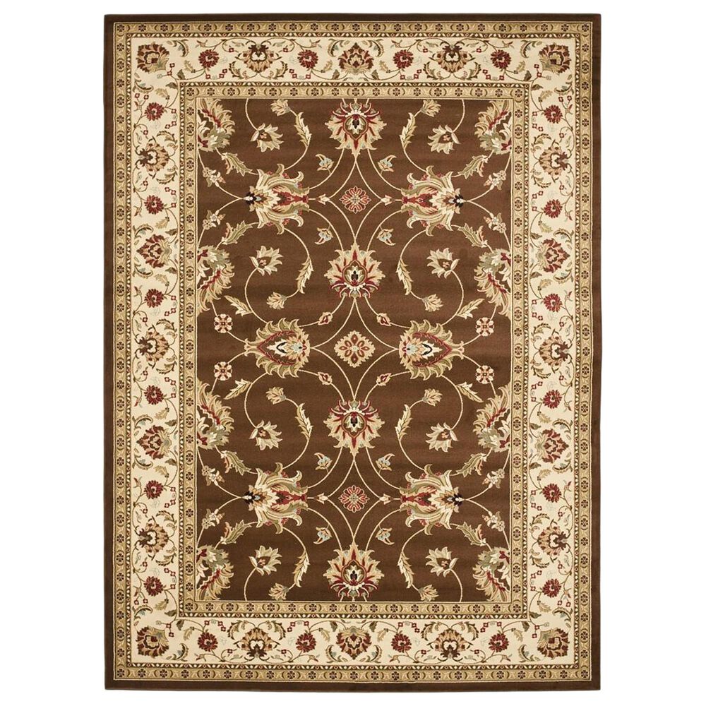 Safavieh Lyndhurst LNH553 6"7" x 9"6" Brown and Ivory Area Rug, , large