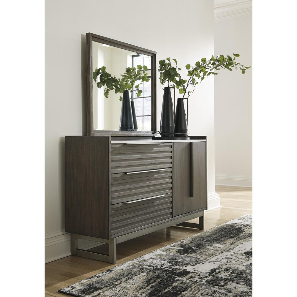 Ashley Arkenton 3-Drawer Dresser in Grayish Brown and White, , large