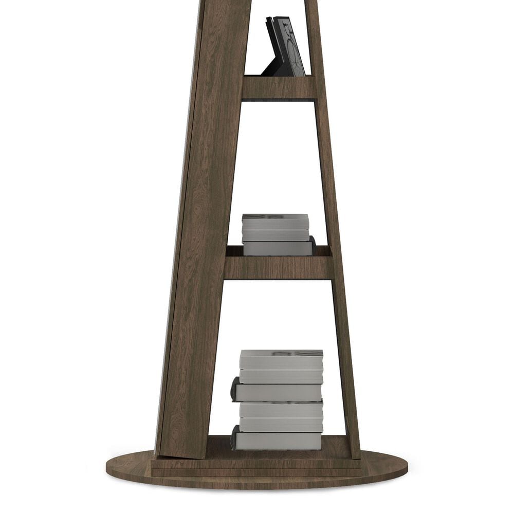 GigaCloud Swivel Jewelry Cabinet with Full Length Mirror and Locking Mechanism in Brown, , large