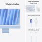 Apple 24-Inch iMac with Retina 4.5K display: Apple M4 Chip with 8-core CPU and 8-core GPU 16GB Unified Memory, 256GB SSD in Blue (Latest Model), , large
