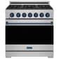 Thor Kitchen Gordon Ramsay 6 Cu. Ft. Professional Liquid Propane Range with Blue Handle Kit in Stainless Steel, , large