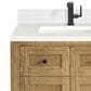 James Martin Vanities Breckenridge 30" Single Bathroom Vanity in Light Natural Oak with Single Hole 3 cm White Zeus Quartz Top and Rectangular Sink, , large