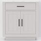 Lexora Home Abbey 30" Single Bathroom Vanity in White Oak with 2 cm White Carrara Marble Top and Rectangular Sink, , large