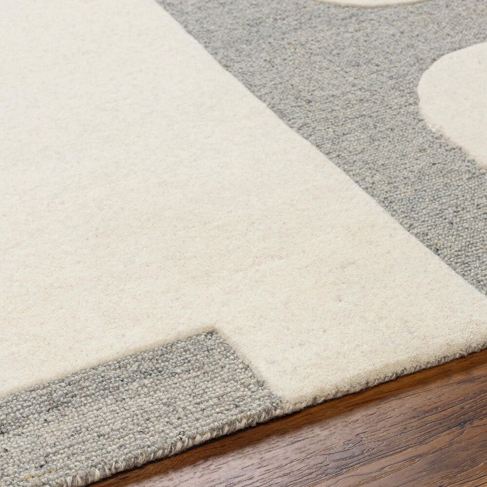 Surya Brook 2&#39; x 3&#39; Beige and Charcoal Area Rug, , large