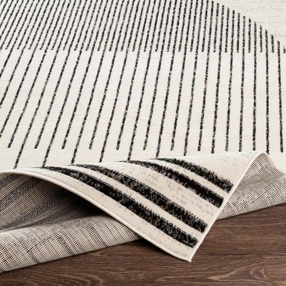 Surya Pisa 5&#39; x 7&#39; Black, Ivory and Gray Area Rug, , large