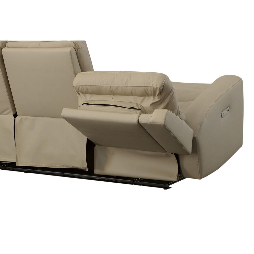 Flexsteel Jarvis Power Reclining Sofa with Headrests in Parchment, , large