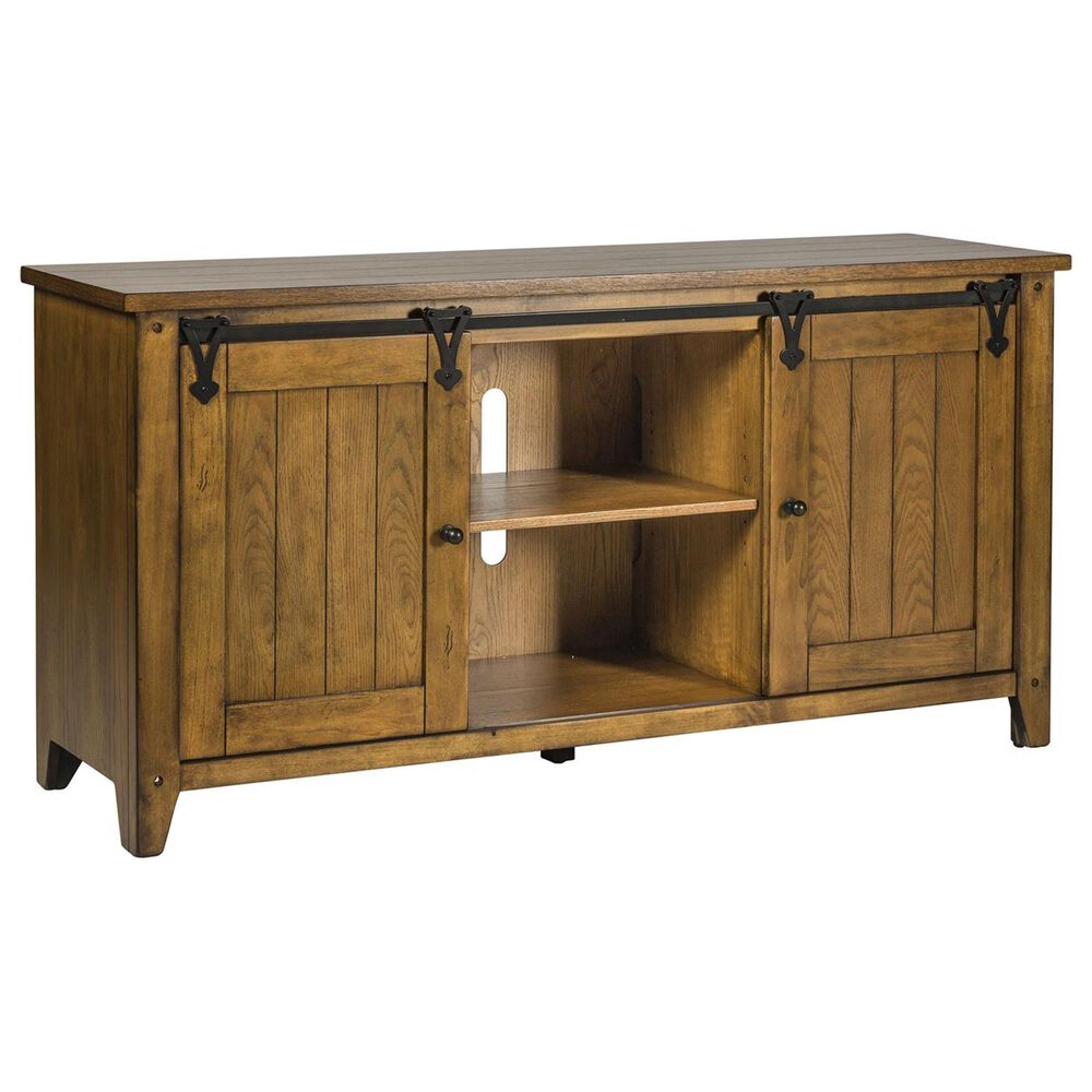 Belle Furnishings Lake House 60" TV Console in Medium Brown, , large