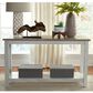 Belle Furnishings Summerhill Sofa Table in Soft White Wash, , large