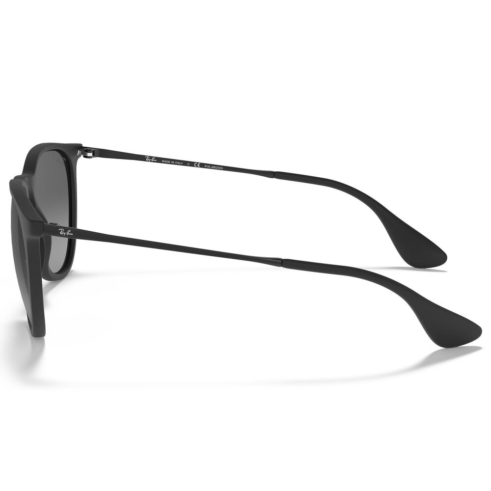 Ray-Ban Erika Sunglasses with Grey Polarized Lenses in Matte Black, , large