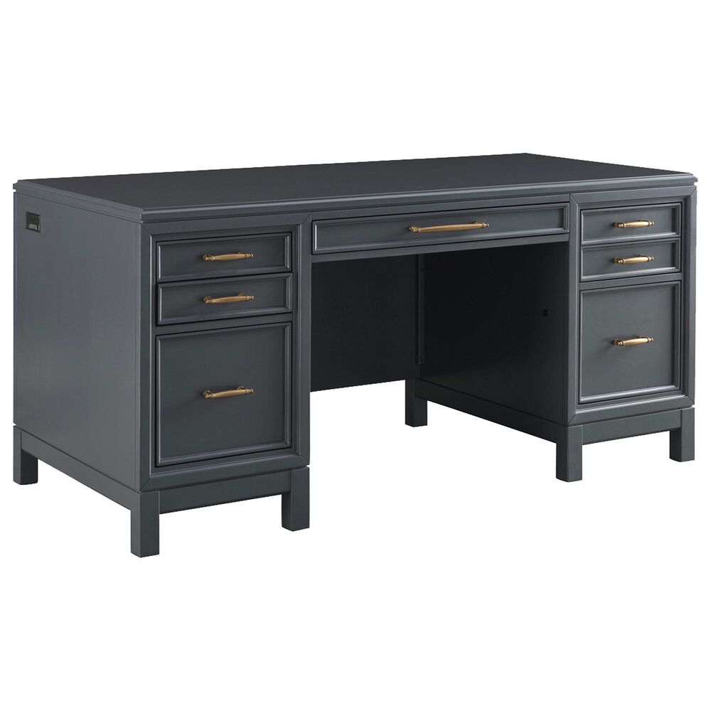 Riva Ridge Alexander 3-Piece Executive Desk with Door Bookcase and Combo File Set in Midnight, , large