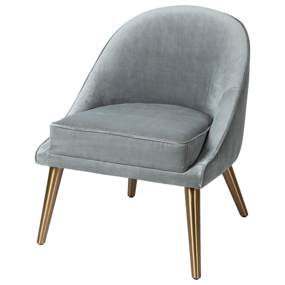 Mercana Harold II Accent Chair in Gray Velvet, , large