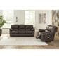 Ashley Leesworth Power Reclining Loveseat in Dark Brown, , large