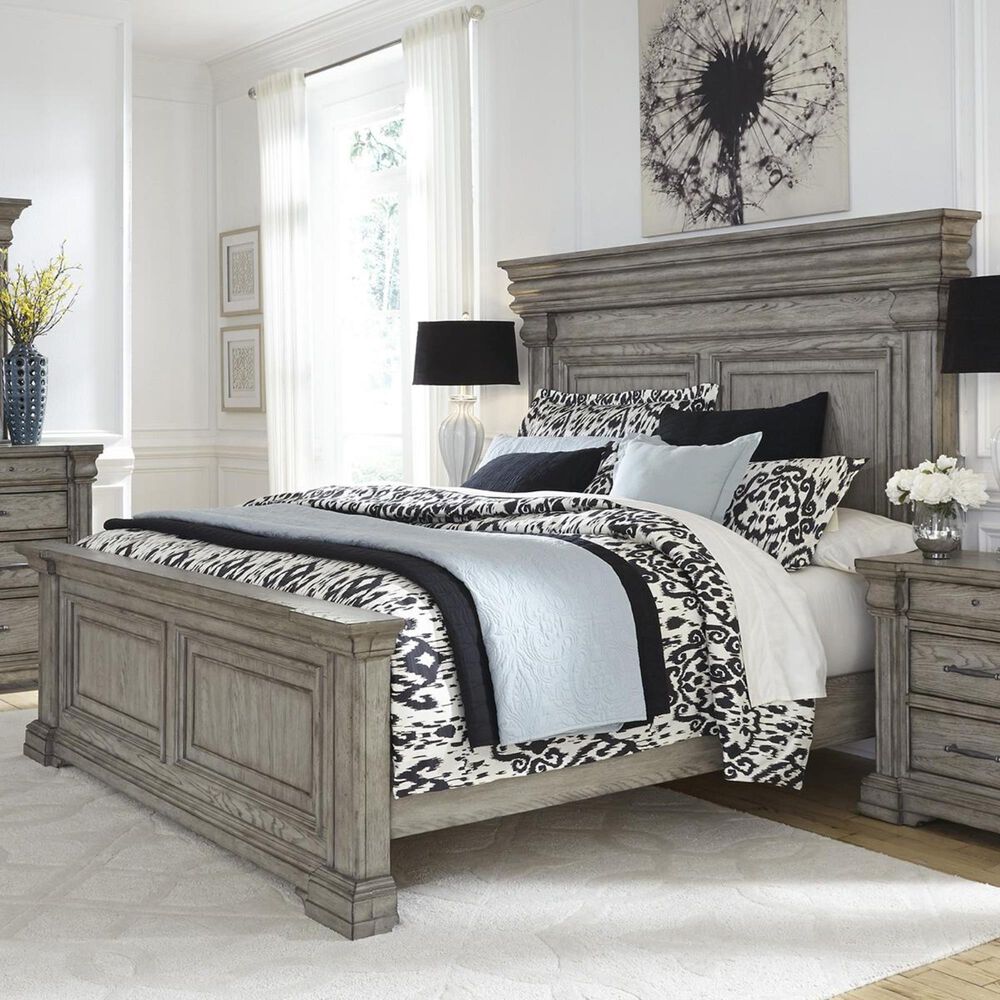 Chapel Hill Madison Ridge Queen Panel Bed in Bluff Gray | Nebraska Furniture Mart